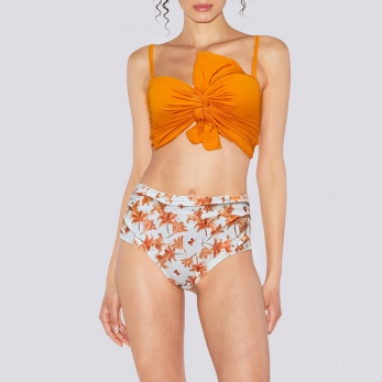 Fashionable front twist women's bikini set