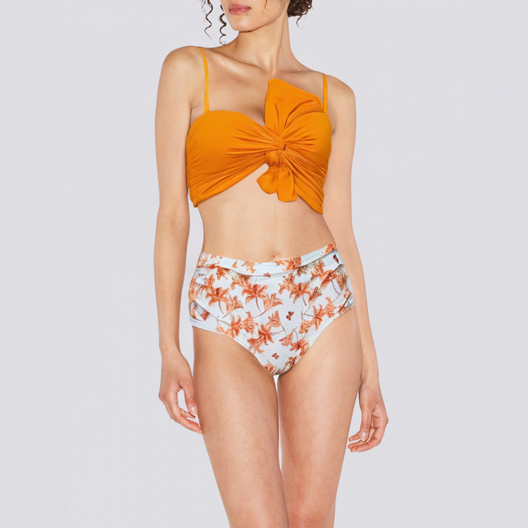 Fashionable front twist women's bikini set