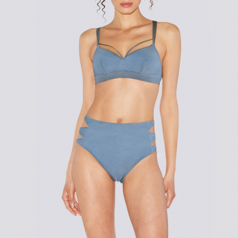 New blue breathable women's bikini set