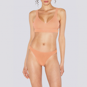 Knitted seersucker stretch women's bikini set