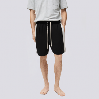 Side stripe loose straight fit men's pajama pants