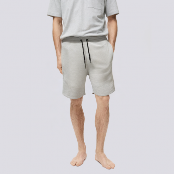 Grey elastic waist loose men's pajama pants