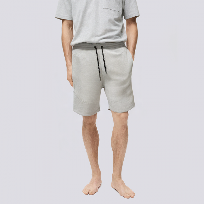 Grey elastic waist loose men's pajama pants