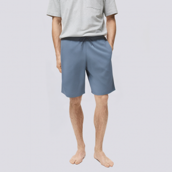 Blue elastic waist breathable men's pajama pants