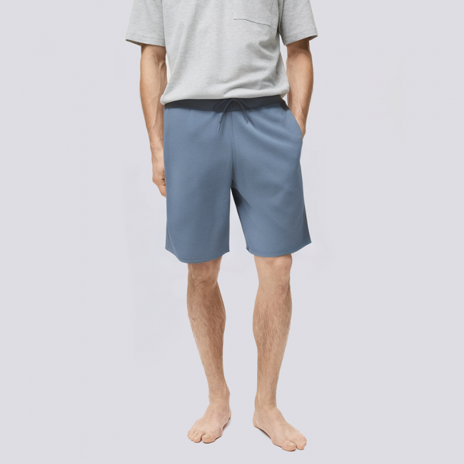 Blue elastic waist breathable men's pajama pants