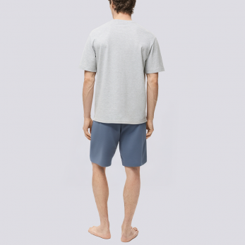 Blue elastic waist breathable men's pajama pants