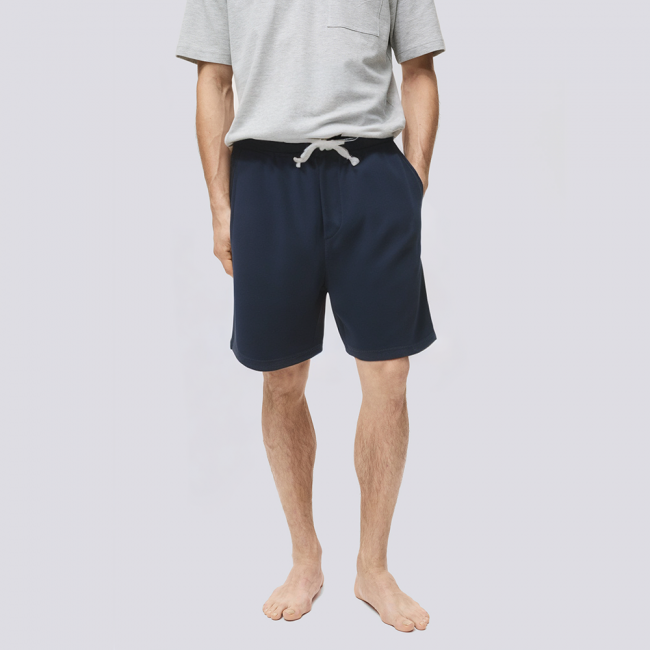 High quality dark blue elastic waist men's pajama pants