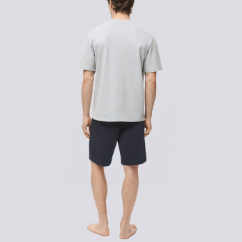 High quality dark blue elastic waist men's pajama pants