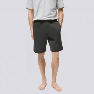Black elastic waist loose men's pajama pants