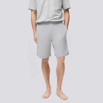 Grey breathable elastic waist men's pajama pants