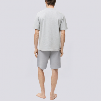 Grey breathable elastic waist men's pajama pants