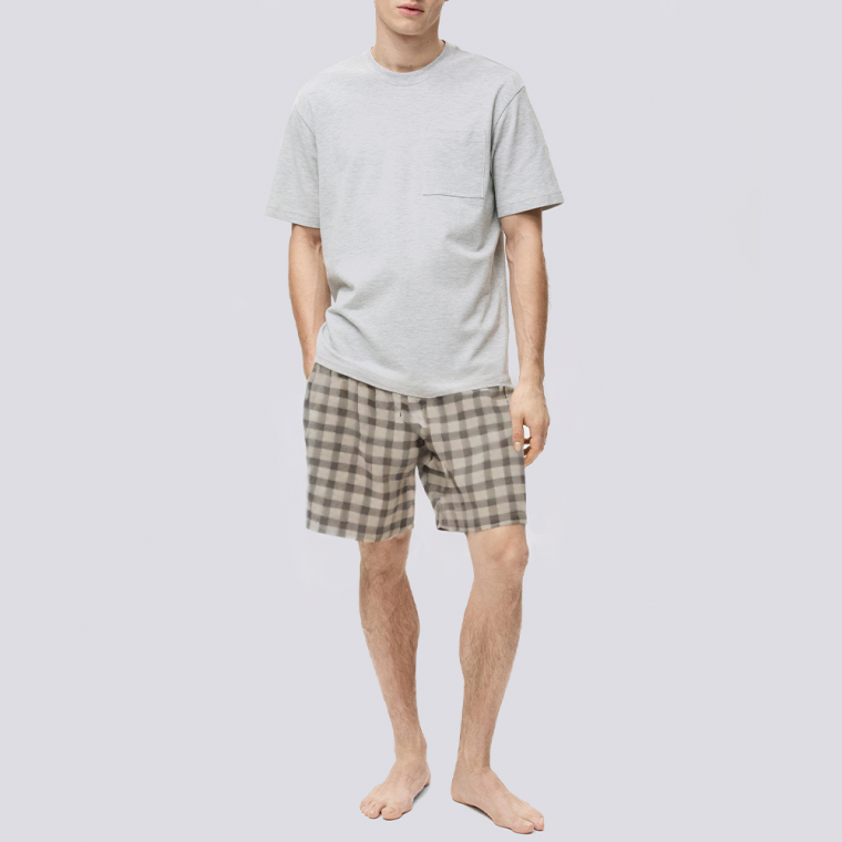 Check design loose men's pajama pants