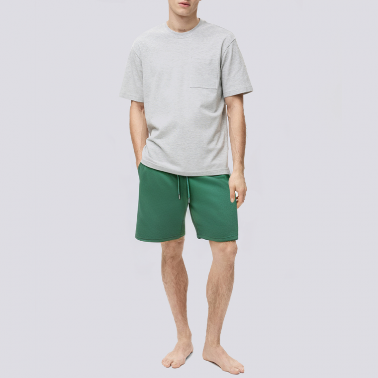 Green high waist casual men's pajama pants