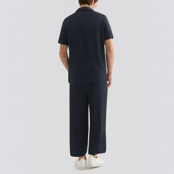 Blue soft skin-friendly men's pajama set