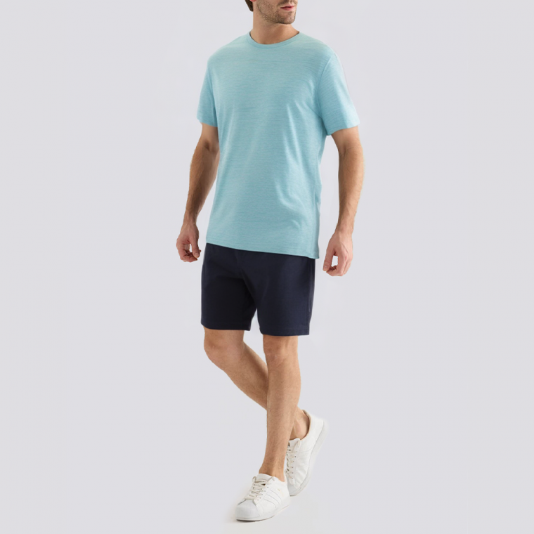 Luxury round neck skin-friendly men's pajama set