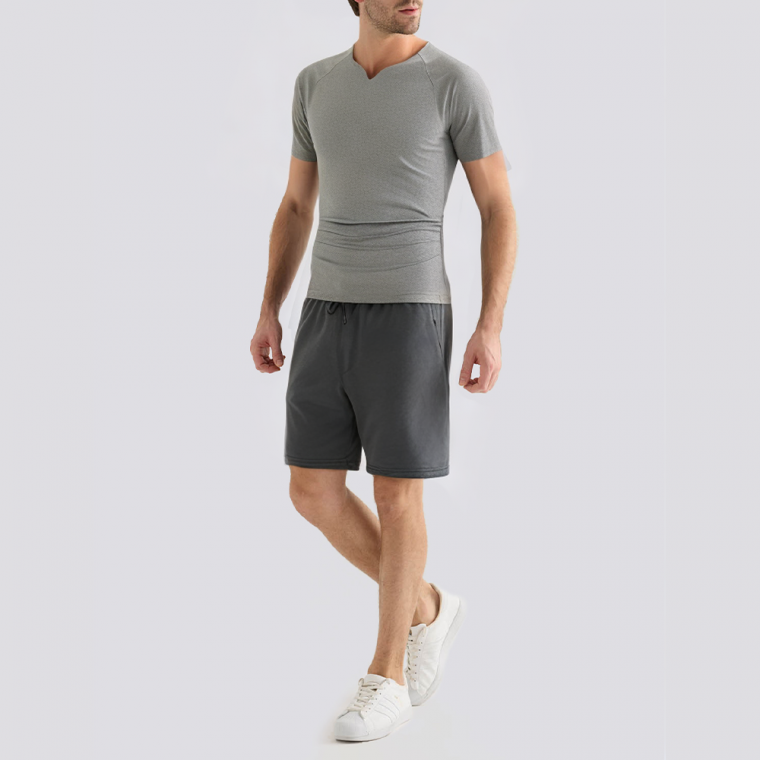 High quality V-neck breathable men's pajama set
