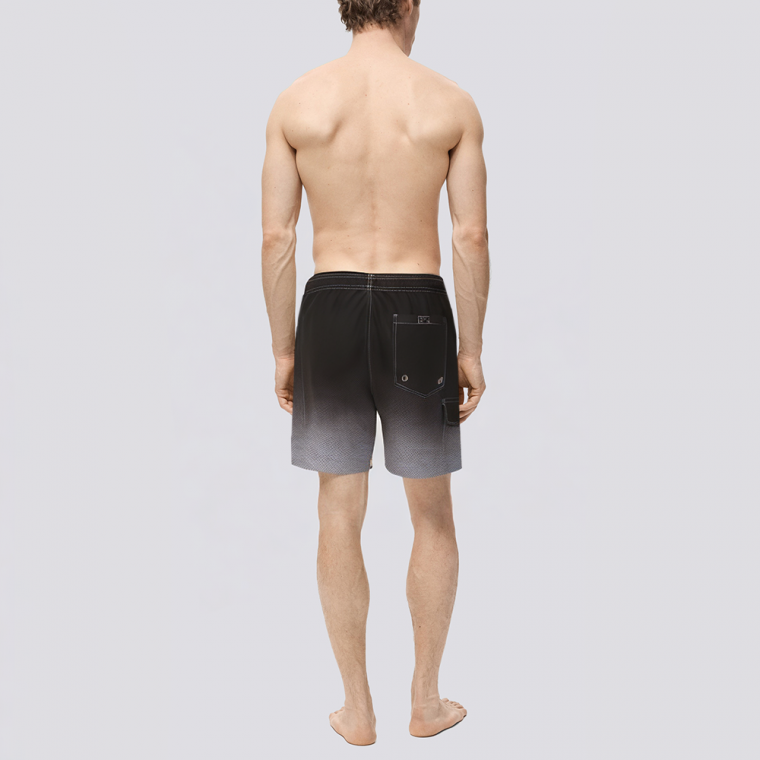 Lightweight gradient design men's swim trunks