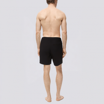 Black lightweight breathable men's swim trunks