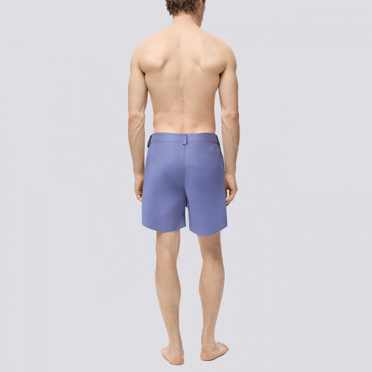 Purple lightweight stretch men's swim trunks