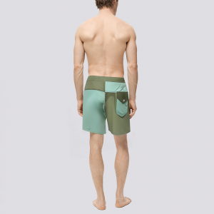 Contrast color stitching quick dry men's swimming trunks