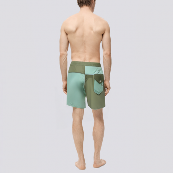 Contrast color stitching quick dry men's swimming trunks