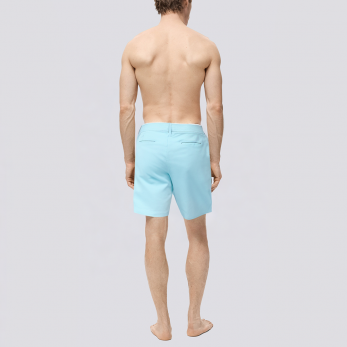 Men's four-way stretch blue swim trunks