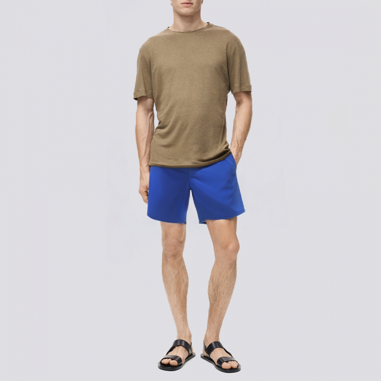 Four-way stretch quick-drying men's swim trunks