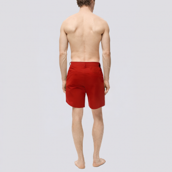 Summer red quick-drying men's swimming trunks