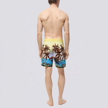 Lightweight loose straight men's swimming trunks