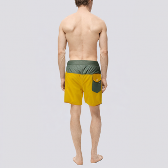 New color block quick drying men's swimming trunks