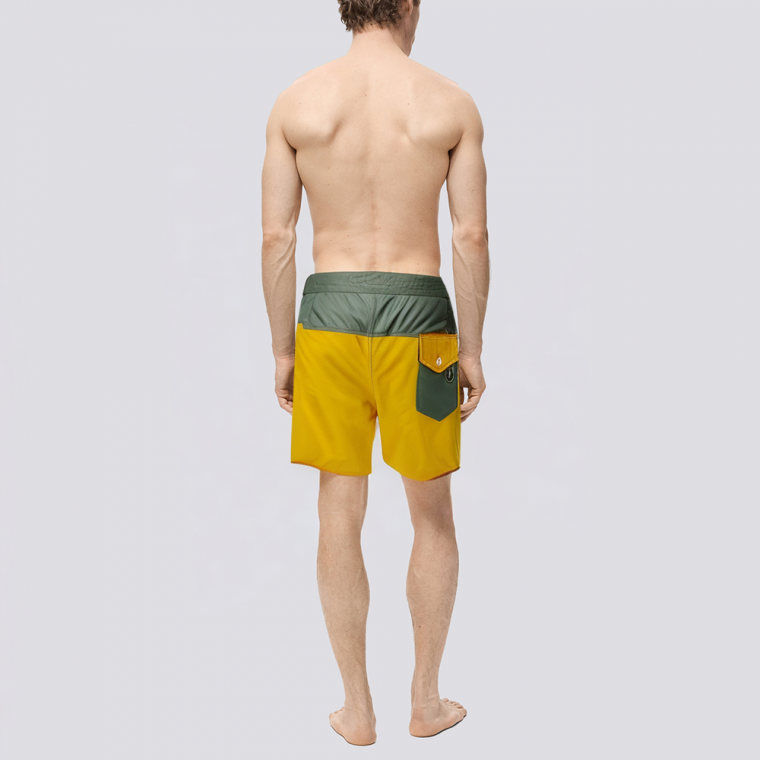 New color block quick drying men's swimming trunks