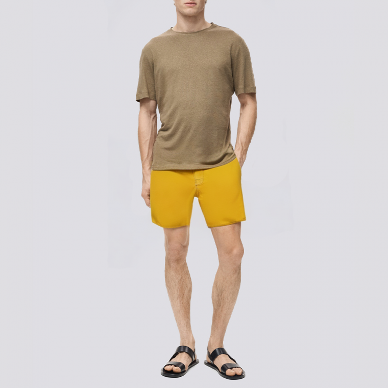 New color block quick drying men's swimming trunks