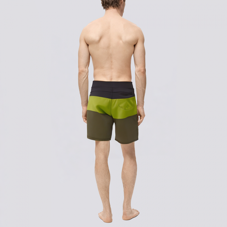 Men's colorblock four-way stretch swim trunks