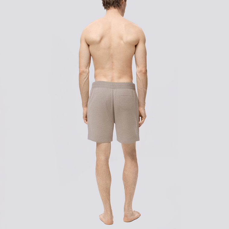 Grey side stripe quick dry men's swim trunks