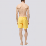 Yellow elastic waist men's swimming trunks