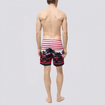 Quick-drying mesh lined men's swim trunks