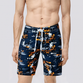 Quick-drying breathable straight men's swimming trunks