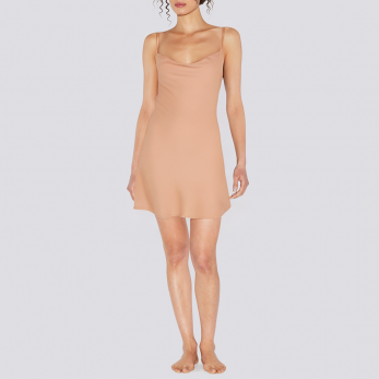 Smooth satin backless women's nightdress