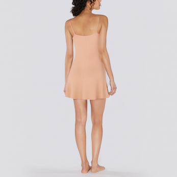 Smooth satin backless women's nightdress