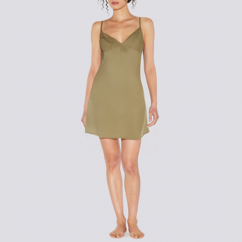 Lace V-neck elastic women's nightgown