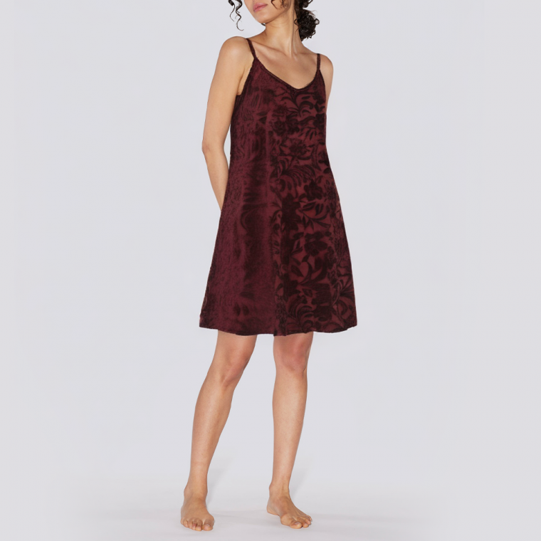 Floral super soft jacquard women's nightdress