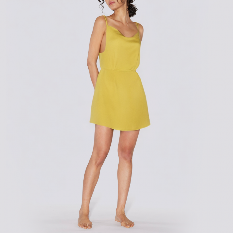 Summer smooth satin women's nightdress