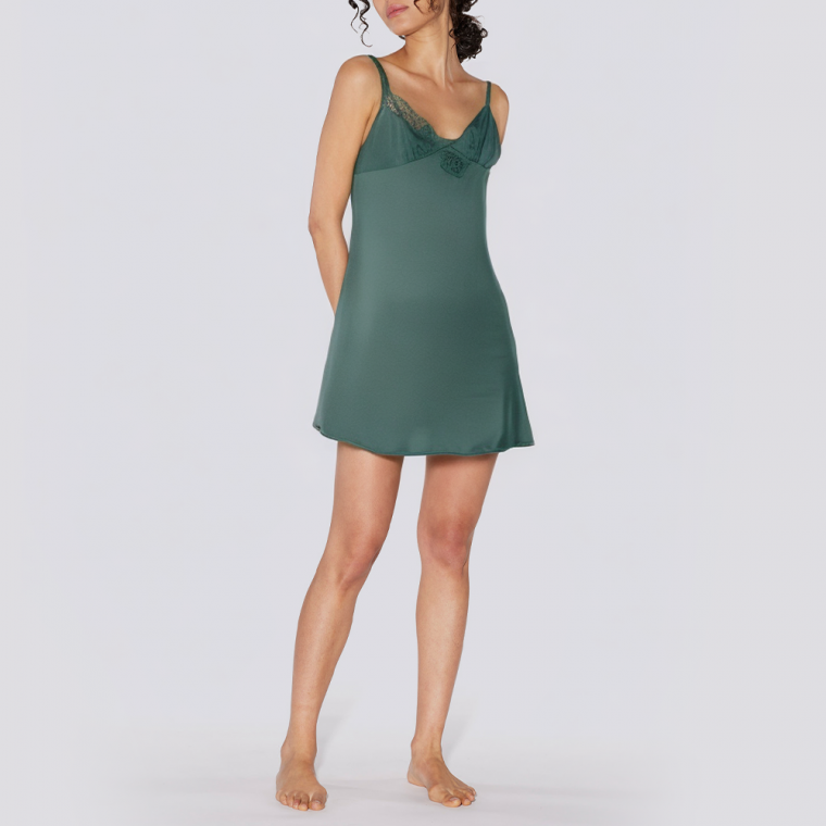 Luxurious satin lace women's nightgown