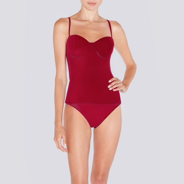 Velvet suspender backless women's one-piece swimsuit
