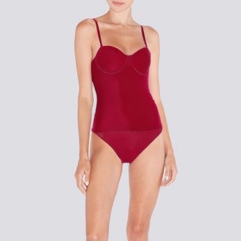 Velvet suspender backless women's one-piece swimsuit