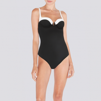Color block sexy push-up women's one-piece swimsuit