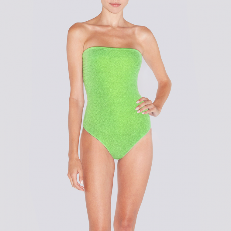 Textured stretch sexy women's one-piece swimsuit