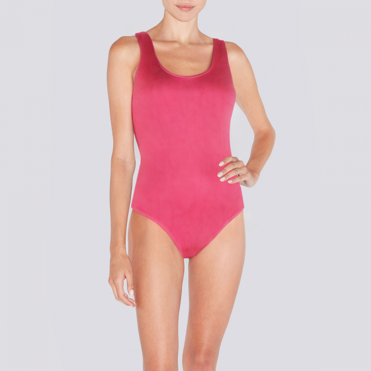 Pink sexy backless women's one-piece swimsuit