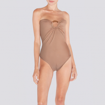 Sexy quick-drying off-shoulder women's one-piece swimsuit