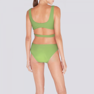 Deep V-neck hollow women's one-piece swimsuit
